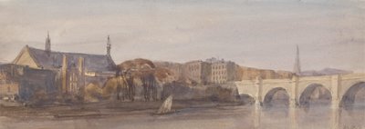 Vista di Westminster Hall e Ponte da Lambeth da Thomas Hollis