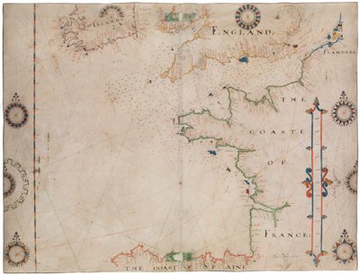 Mappa del Golfo di Biscaglia e Canale della Manica da Thomas Hood