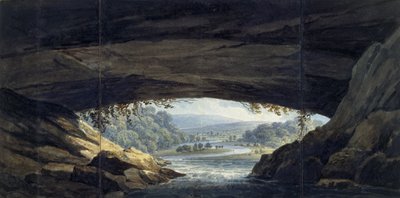 Interno della grotta a Porth yr Ogof da Thomas Hornor