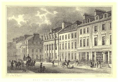 Lato est di St Andrew Square da Thomas Hosmer (after) Shepherd