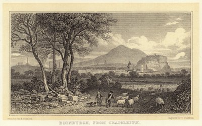 Edimburgo, da Craigleith da Thomas Hosmer (after) Shepherd