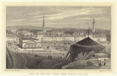 Parte della Città Nuova, dai Giardini di Ramsay da Thomas Hosmer (after) Shepherd