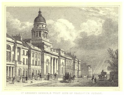 Chiesa di San Giorgio e lato ovest di Charlotte Square da Thomas Hosmer (after) Shepherd