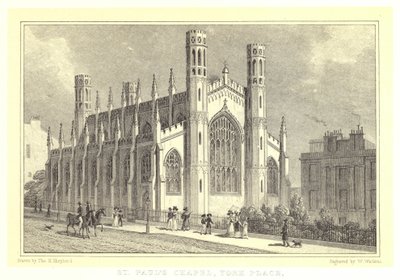 Cappella di San Paolo, York Place da Thomas Hosmer (after) Shepherd