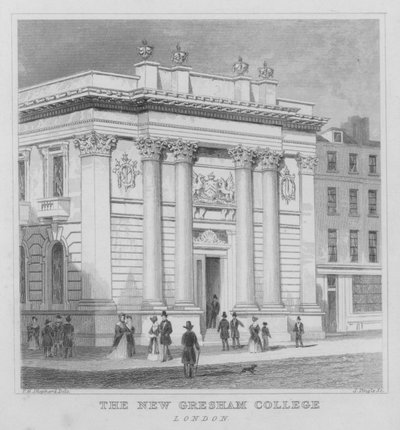 Il Nuovo Gresham College, Londra da Thomas Hosmer (after) Shepherd
