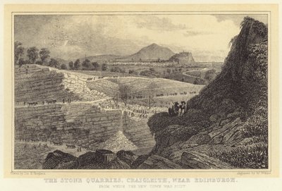 Le cave di pietra, Craigleith, vicino a Edimburgo, da cui è stata costruita la Città Nuova da Thomas Hosmer (after) Shepherd