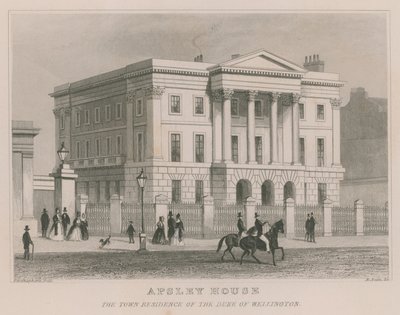 Apsley House, Hyde Park Corner, Londra, residenza del Duca di Wellington da Thomas Hosmer Shepherd