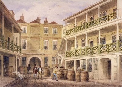 Bell Inn, Aldersgate Street, Londra da Thomas Hosmer Shepherd