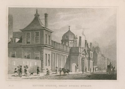 Museo Britannico a Montague House da Thomas Hosmer Shepherd