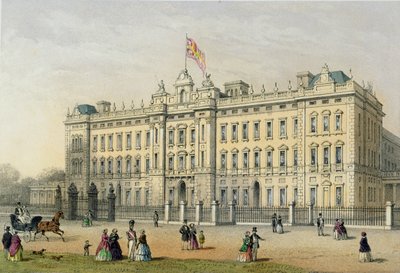 Buckingham Palace, inciso da Bachelier, pub. 1854 da Thomas Hosmer Shepherd