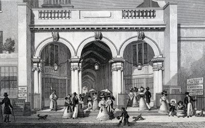 Burlington Arcade, Piccadilly, inciso da William Tombleson, 1828 da Thomas Hosmer Shepherd