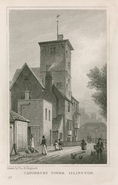 Canonbury House e Torre da Thomas Hosmer Shepherd