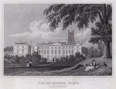 Cirencester Park, Gloucestershire (incisione) da Thomas Hosmer Shepherd