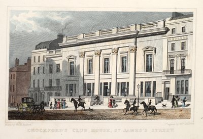 Crockfords Club House, St. James Street da Thomas Hosmer Shepherd