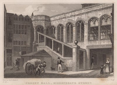 Crosby Hall, Bishopsgate Street, Londra da Thomas Hosmer Shepherd