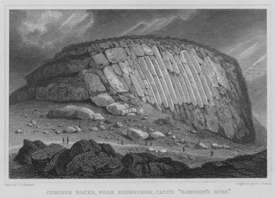 Rocce curiose, vicino a Edimburgo, chiamate le costole di Sansone da Thomas Hosmer Shepherd