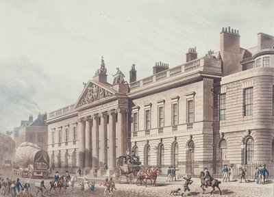 East India House, inciso da Joseph Constantine Stadler (fl.1780-1812), pub. da Ackermann