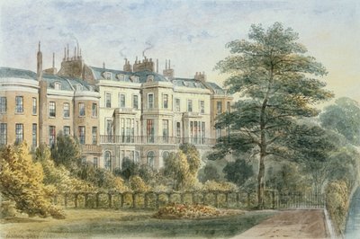 Facciata est della casa di Sir Robert Peel nel Privy Garden (1788-1850) 1851 da Thomas Hosmer Shepherd