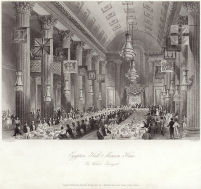 Sala Egiziana alla Mansion House durante il banchetto Wilson da Thomas Hosmer Shepherd