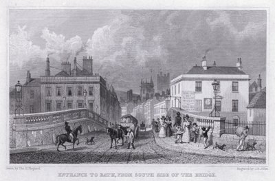 Ingresso a Bath, dal lato sud del ponte da Thomas Hosmer Shepherd