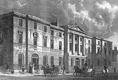 Edifici di Scambio, Leith, inciso da T. Higham, 1830 da Thomas Hosmer Shepherd