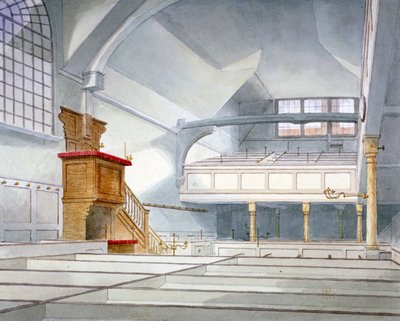 Vista interna della Chiesa di San Bartolomeo il Grande, Smithfield, Città di Londra da Thomas Hosmer Shepherd