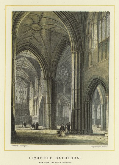 Cattedrale di Lichfield, vista dal transetto nord da Thomas Hosmer Shepherd