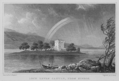 Castello di Loch Leven, da Kinros da Thomas Hosmer Shepherd