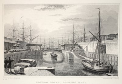 Docks di Londra, vista verso ovest, da 