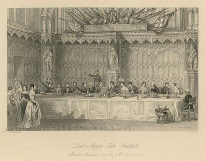 Tavola del Sindaco, Guildhall da Thomas Hosmer Shepherd