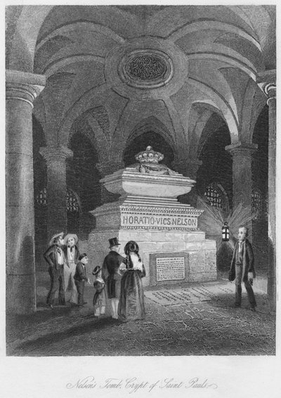 Tomba di Nelson, Cripta di San Paolo, c. 1841 da Thomas Hosmer Shepherd
