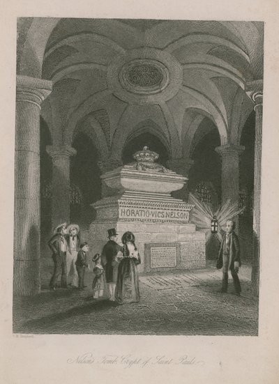 La tomba di Nelson nella cripta della Cattedrale di St. Paul da Thomas Hosmer Shepherd