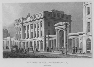Nuovo Ufficio Postale, Waterloo Place, Edimburgo da Thomas Hosmer Shepherd