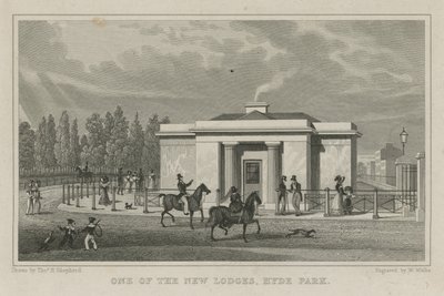 Uno dei nuovi padiglioni, Hyde Park, Londra da Thomas Hosmer Shepherd