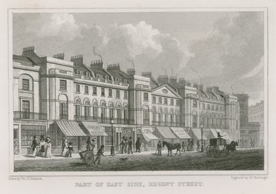 Parte del lato est di Regent Street, Londra da Thomas Hosmer Shepherd