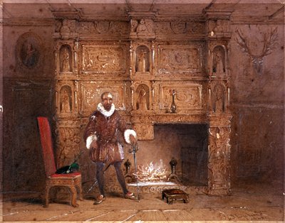 Possibilmente Sir John Spencer a Canonbury House, o Sir Walter Raleigh al Vecchio Pied Bull Inn da Thomas Hosmer Shepherd