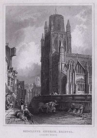 Chiesa di Redcliffe, Bristol, vista nord da Thomas Hosmer Shepherd