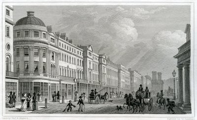 Regent Street, Londra, dal Quadrante da Thomas Hosmer Shepherd