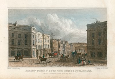 Regent Street dal Circus Piccadilly, Londra da Thomas Hosmer Shepherd