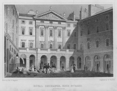 Royal Exchange, High Street, Edimburgo (incisione) da Thomas Hosmer Shepherd