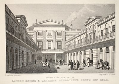 Vista sud-est del London Horse and Carriage Repository, Gray