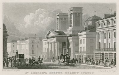Cappella di San Giorgio, Regent Street, Londra da Thomas Hosmer Shepherd