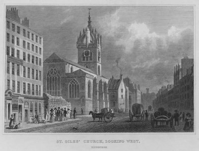 Chiesa di San Giles, vista verso ovest, Edimburgo da Thomas Hosmer Shepherd
