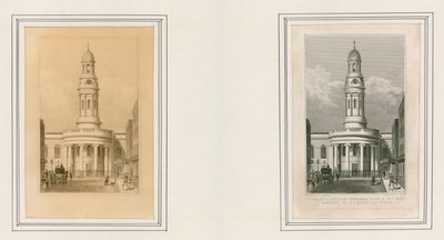 Chiesa di Santa Maria, Wyndham Place, e rettorato distrettuale di St Mary-le-bone da Thomas Hosmer Shepherd