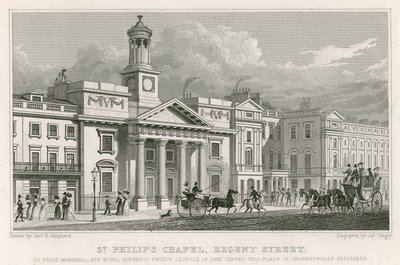 Cappella di San Filippo, Regent Street, Londra da Thomas Hosmer Shepherd