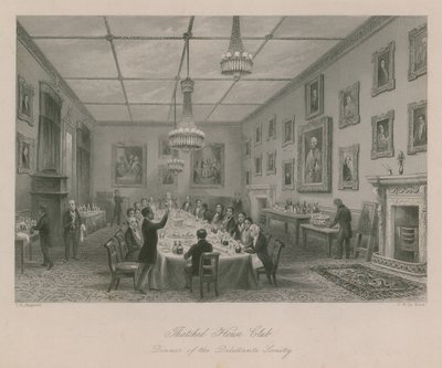 Thatched House Club, cena della Società dei Dilettanti da Thomas Hosmer Shepherd