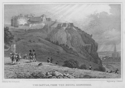Il castello, dal Mound, Edimburgo da Thomas Hosmer Shepherd