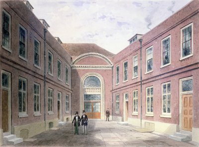 Il Cortile Interno di Girdlers Hall Basinghall Street, 1853 da Thomas Hosmer Shepherd