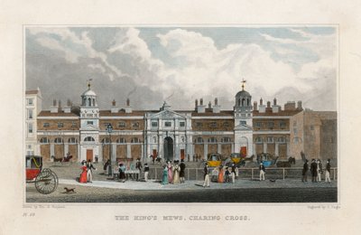 Le Scuderie Reali, Charing Cross. Casa temporanea del Menagerie di Edward Cross da Thomas Hosmer Shepherd