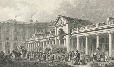 Facciata N.W. del nuovo mercato di Covent Garden, 1827-30 da Thomas Hosmer Shepherd